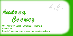 andrea csemez business card